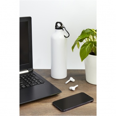 Logotrade Werbeartikel das Foto: Oregon 770 ml Aluminium Trinkflasche mit Karabinerhaken