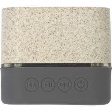 Logotrade Firmengeschenke das Foto: Aira Bluetooth®-Lautsprecher aus Weizenstroh
