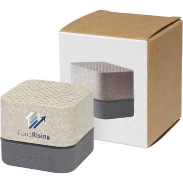 Logotrade werbemittel das Foto: Aira Bluetooth®-Lautsprecher aus Weizenstroh