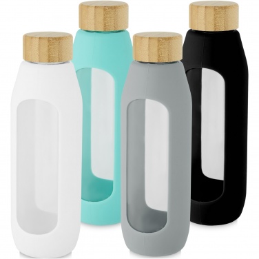 Logotrade Geschäftsgeschenke das Foto: Tidan 600 ml Flasche aus Borosilikatglas mit Silikongriff