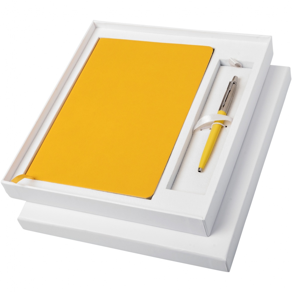 Logotrade Geschäftsgeschenke das Foto: Parker Classic Notizbuch und Parker Stift-Geschenkbox