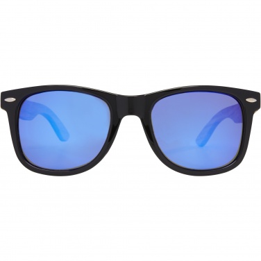 Logotrade Logogeschenke das Foto: Hiru verspiegelte polarisierte Sonnenbrille aus rPET/Holz in Geschenkbox