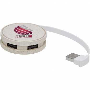 Logotrade Werbegeschenke das Foto: Kenzu Weizenstroh-USB-Hub