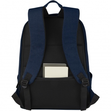 Logotrade Firmengeschenke das Foto: Joey 15,6 Zoll Anti-Diebstahl Laptop Rucksack 18 L aus GRS-recyceltem Canvas