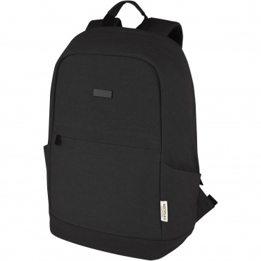 Logotrade Firmengeschenke das Foto: Joey 15,6 Zoll Anti-Diebstahl Laptop Rucksack 18 L aus GRS-recyceltem Canvas