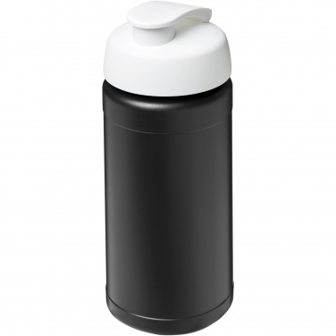 Logotrade Firmengeschenke das Foto: Baseline 500 ml recycelte Sportflasche mit Klappdeckel