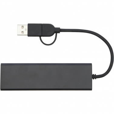 Logotrade Firmengeschenke das Foto: Rise USB 2.0 Hub aus recyceltem RCS Aluminium