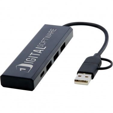 Logotrade Firmengeschenke das Foto: Rise USB 2.0 Hub aus recyceltem RCS Aluminium