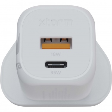 Logotrade Werbegeschenke das Foto: Xtorm XEC035 GaN² Ultra 35 W Wandladegerät mit UK-Stecker