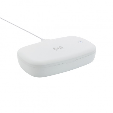 Logotrade Werbeartikel das Foto: UV-C Sterilisations-Box mit 5W Wireless Charger