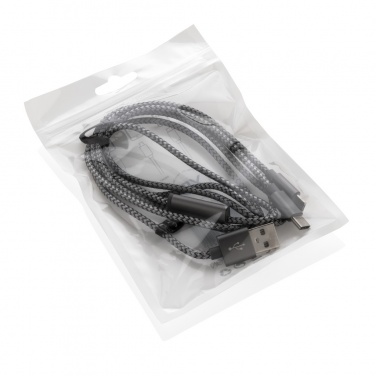 Logotrade Firmengeschenke das Foto: 3-in-1 umwobenes Kabel