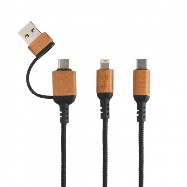 Logotrade werbemittel das Foto: Ohio 6-in-1-Kabel aus RCS zertifiziert recyceltem Kunststoff