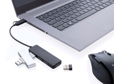 Logotrade Geschäftsgeschenke das Foto: RCS recycelter USB-Hub mit Dual-Input