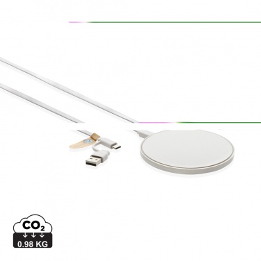 Logotrade Geschäftsgeschenke das Foto: 10W Wireless Charger aus RCS Standard recyceltem Kunststoff