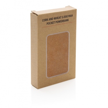 Logotrade werbemittel das Foto: Kork und Weizen 5.000 mAh Pocket-Powerbank