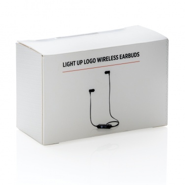 Logotrade Geschäftsgeschenke das Foto: Wireless Ohrhörer mit leuchtendem Logo