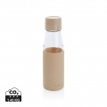 Ukiyo Trink-Tracking-Flasche aus Glas mit Hülle, braun