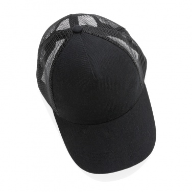 Logotrade Logogeschenke das Foto: Impact AWARE™ 190gr Brushed rCotton 5 Panel Trucker-Cap