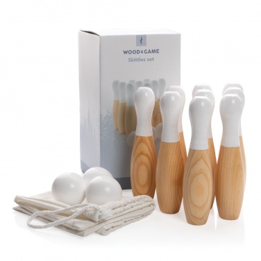 Logotrade Firmengeschenke das Foto: Kegel-Set aus Holz