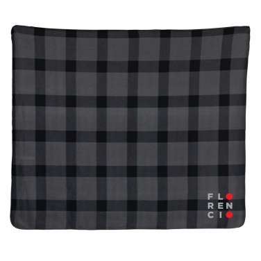 Logotrade werbemittel das Foto: Weiche karierte Fleece-Decke