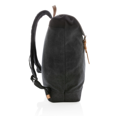 Logotrade Werbeartikel das Foto: Canvas Laptop-Rucksack, PVC-frei