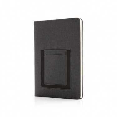 Logotrade Geschäftsgeschenke das Foto: Deluxe A5 Notizbuch mit Telefontasche