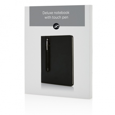 Logotrade Werbegeschenke das Foto: Basic Hardcover PU A5 Notizbuch mit Stylus-Stift