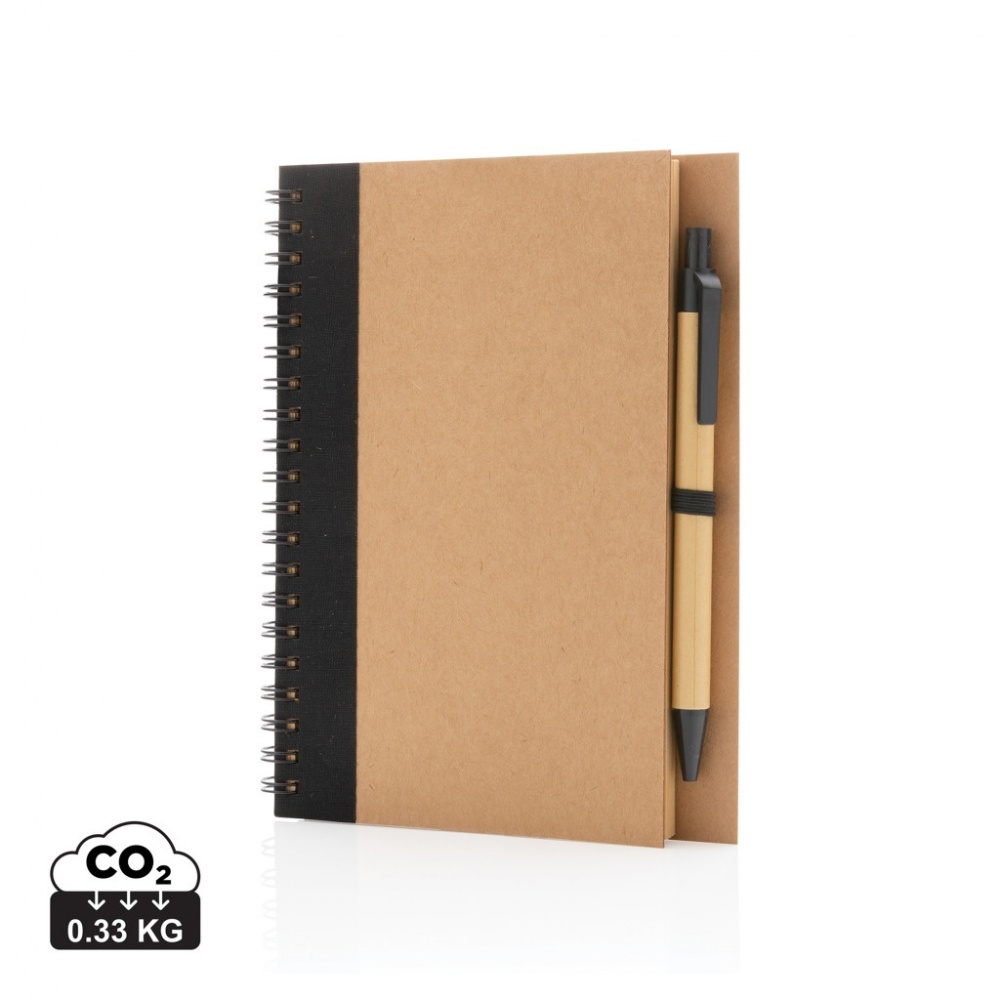 Logotrade Werbeartikel das Foto: Kraft Spiral-Notizbuch mit Stift