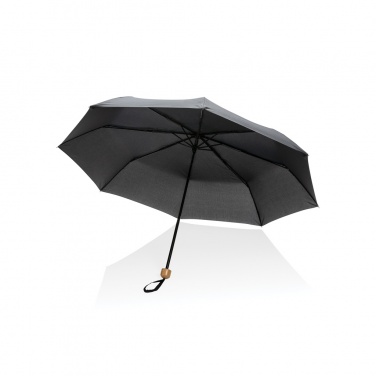 Logotrade Werbegeschenke das Foto: 20.5" Impact AWARE™ RPET 190T Pongee Bambus Mini-Schirm