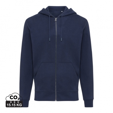 Logotrade Werbeartikel das Foto: Iqoniq Abisko Zip-Kapuzenpullover aus recycelter Baumwolle