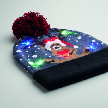 Logotrade Firmengeschenke das Foto: Weihnachtliche Strickmütze LED