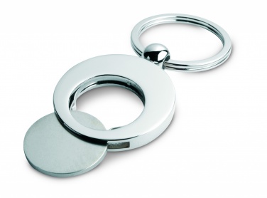 Logotrade Logogeschenke das Foto: Schlüsselring mit Münzhalter Tampere