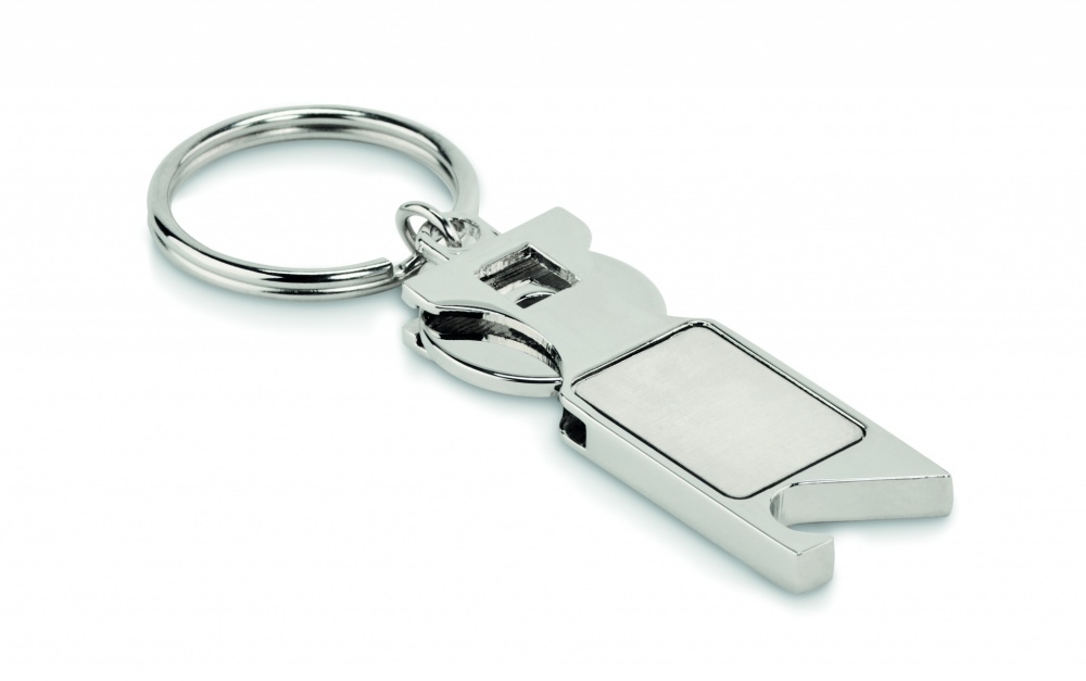 Logotrade Werbegeschenke das Foto: Schlüsselring mit Münzhalter Porvoo