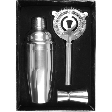 Logotrade Werbeartikel das Foto: Metall-Cocktail-Set 3-teilig MESSINA