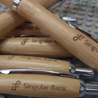 Logotrade Logogeschenke das Foto: Holzkugelschreiber BRENTWOOD
