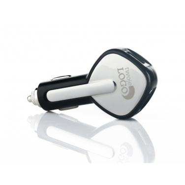 Logotrade Geschäftsgeschenke das Foto: Duales USB-Autoladegerät