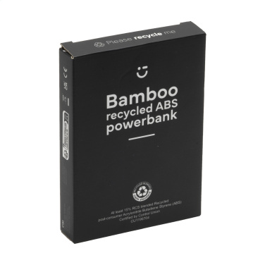 Logotrade Werbegeschenke das Foto: Boru Bamboo RCS Powerbank aus recyceltem ABS, kabelloses Ladegerät