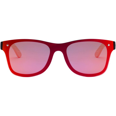 Logotrade Firmengeschenke das Foto: Tan Sonnenbrille mit Bambusbügeln