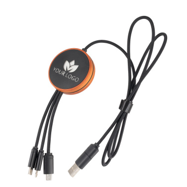 Logotrade Logogeschenke das Foto: Großes Kabel 4in1 mit beleuchtetem Logo - i5w