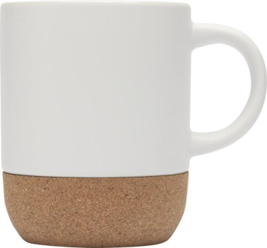 Logotrade Geschäftsgeschenke das Foto: Billie 300 ml Sublimation Keramiktasse mit Korkdetails