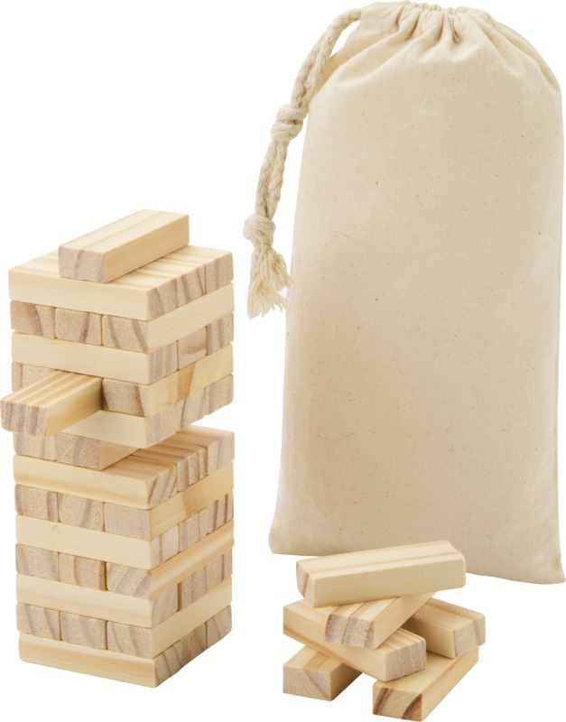 Logotrade Geschäftsgeschenke das Foto: Jumble Wackelturm aus Holz
