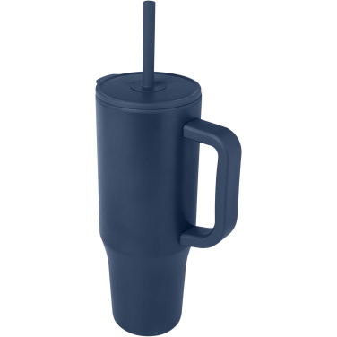 Logotrade werbemittel das Foto: Brady 900 ml RCS-zertifizierter Isolierbecher mit Silikon Trinkhalm