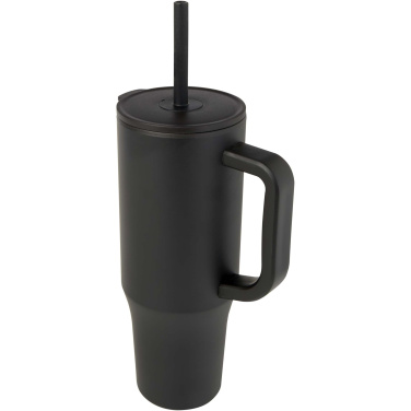 Logotrade Geschäftsgeschenke das Foto: Brady 900 ml RCS-zertifizierter Isolierbecher mit Silikon Trinkhalm