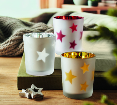 Logotrade Firmengeschenke das Foto: LED-Teelicht im Glashalter