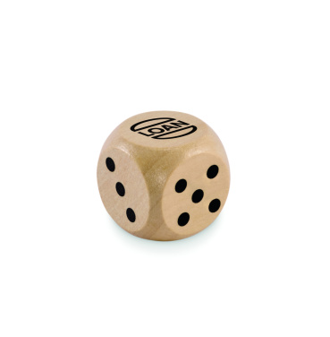 Logotrade Werbeartikel das Foto: Spielwürfel Schima-Holz Ø 3cm
