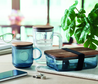 Logotrade Werbeartikel das Foto: Gerippter Glasbecher 300ml