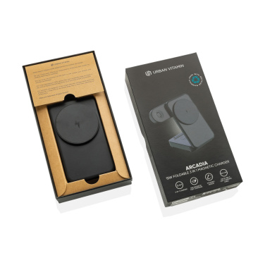 Logotrade werbemittel das Foto: Urban Vitamin Arcadia 15W 3in1 Magnet-Charger aus RCS rABS