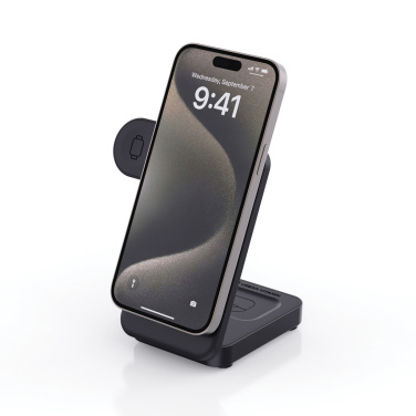 Logotrade Werbeartikel das Foto: Urban Vitamin Arcadia 15W 3in1 Magnet-Charger aus RCS rABS