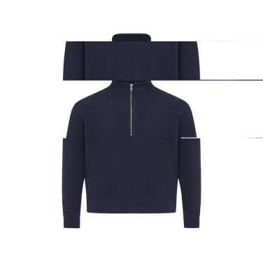 Logotrade Firmengeschenke das Foto: IQONIQ Elgon Quarter-Zip-Sweater aus rec. Baumwolle