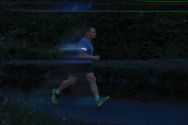 Logotrade Werbegeschenke das Foto: Lumi Sprint wiederaufladbares LED Lauflicht aus RCS rec. ABS
